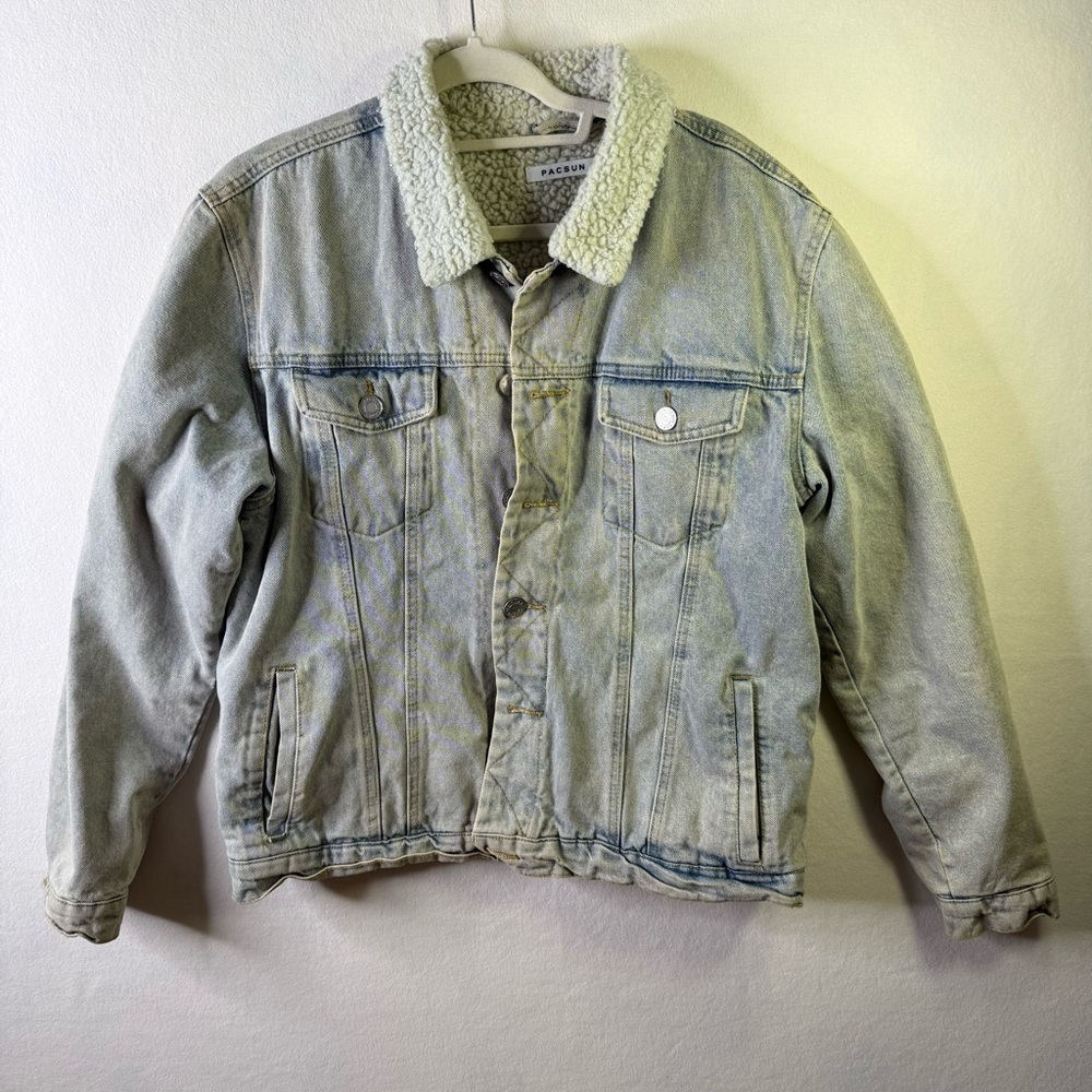 Men's Denim Sherpa Jacket